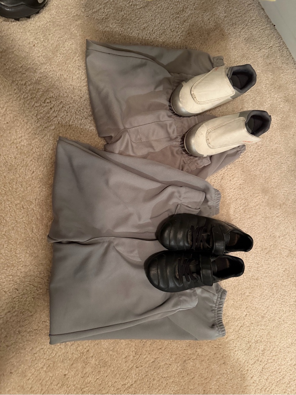 Rawlings Grey Kids Baseball Pants Set with cleats